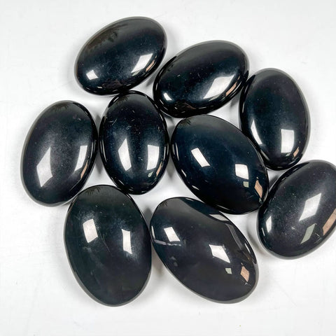 Black Obsidian Palm Stone | Protection, Release & Deep Grounding
