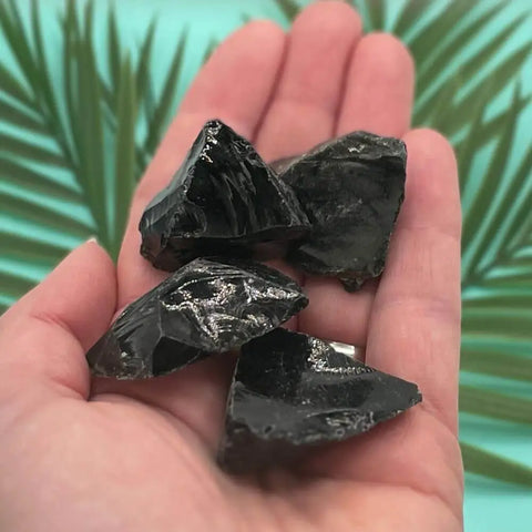 Raw Black Obsidian