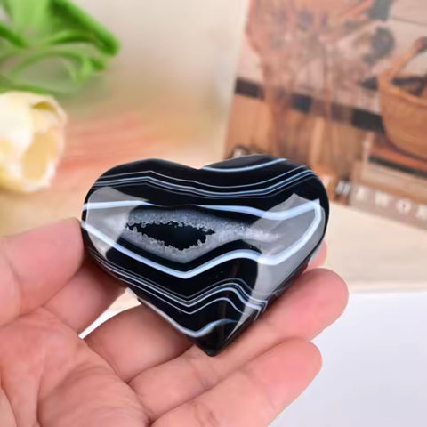 Black Onyx Heart | Grounding Love & Protection