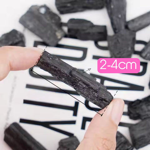 Black Tourmaline Raw Stone (Single) | Protection, Grounding & Energy Shielding