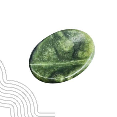 Green Jade Worry Stone | Harmony, Luck & Emotional Balance