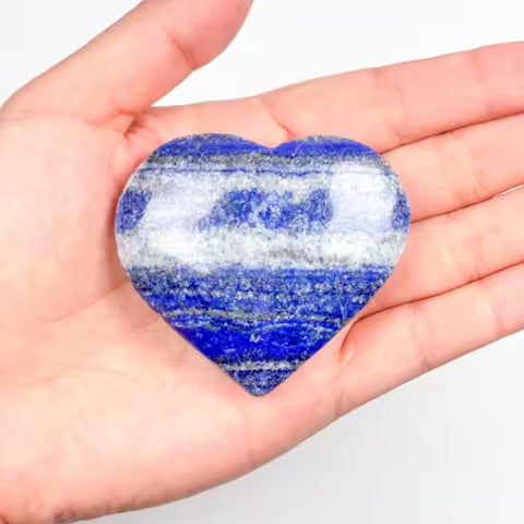Heart Lapis Lazuli Palm Stone | Wisdom, Truth & Inner Power