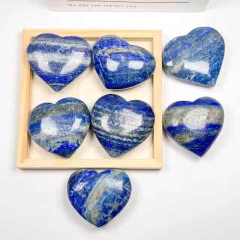 Heart Lapis Lazuli Palm Stone | Wisdom, Truth & Inner Power