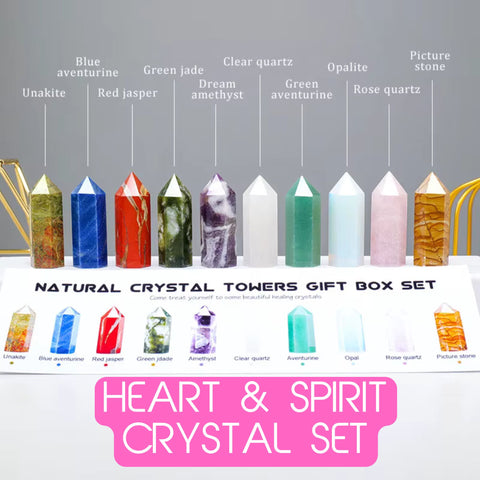 Heart & Spirit Crystal Tower Set