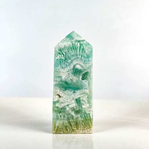 Hemimorphite Tower | Crystal Point for Empathy, Communication & Emotional Healing
