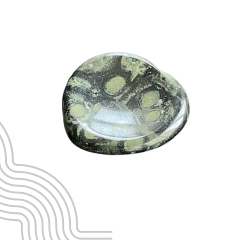 Kambaba Jasper Heart Worry Stone | Ancient Calm & Grounding