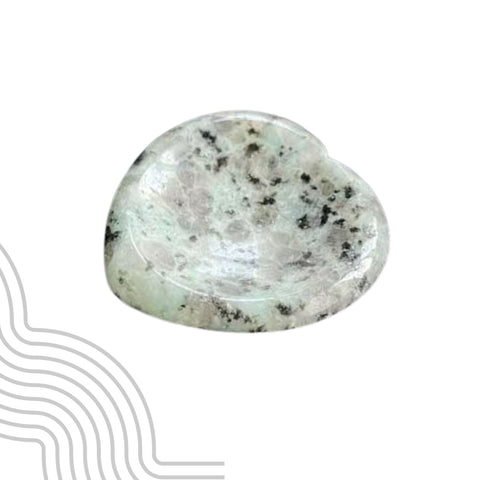 Kiwi Jasper Heart Worry Stone | Emotional Balance & Gentle Support