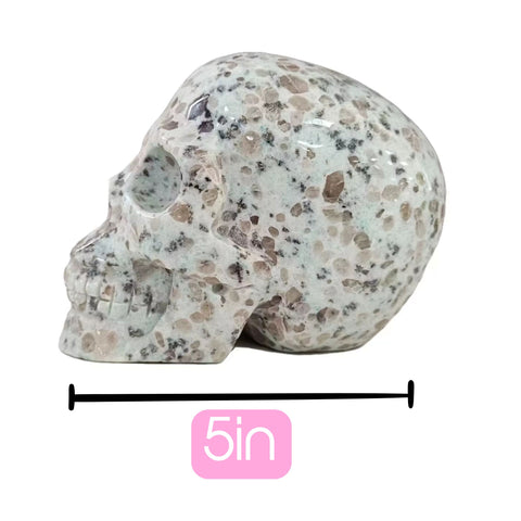 Kiwi Jasper Skull Large | Grounding Energy & Emotional Clarity