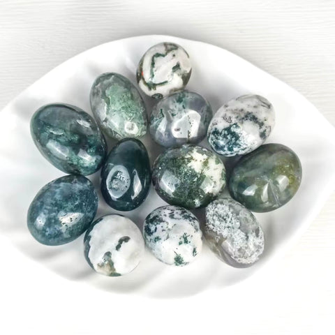 Moss Agate Stone (Single Piece) | Growth, Renewal & Earth Energy