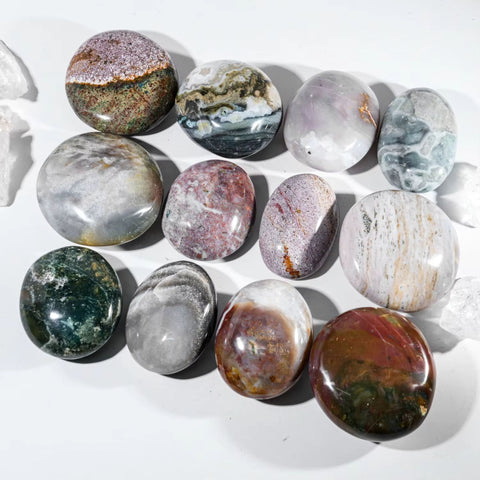 Ocean Jasper Palm Stone | Joy, Renewal & Emotional Flow