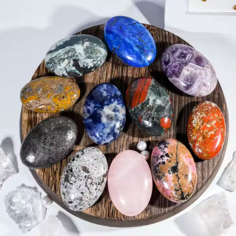 Silver Obsidian Palm Stone | Protection, Insight & Energy Shielding
