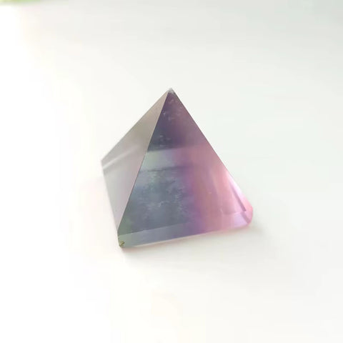 Rainbow Fluorite Pyramid Small | Clarity, Focus & Aura Protection