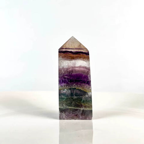 Rainbow Fluorite Tower | Focus & Clarity Crystal Point for Mental Balance & Energy Alignment