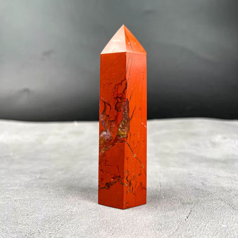Red Jasper Tower | Grounding Crystal Point for Strength, Stability & Vital Energy
