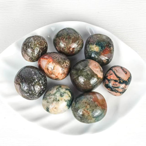 Red Moss Agate Stone (Single) | Vitality, Stability & Earth Connection