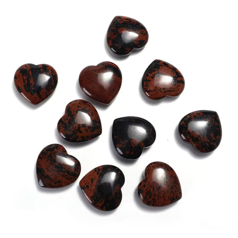 Red Obsidian Heart | Crystal for Strength & Grounding