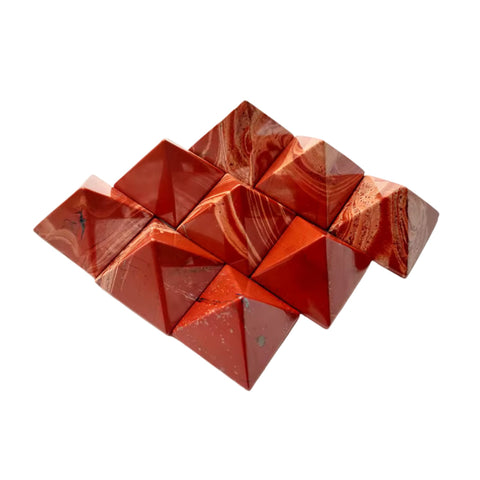 Red Jasper Pyramid Small| Stability & Strength Crystal Decor