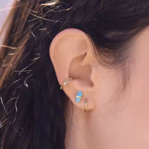 Tranquil Bloom Amazonite Earrings | 925 Sterling Silver | Natural Gemstone Drop in Rose Gold or 18K Gold Plated