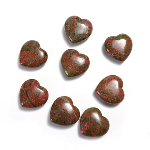Unakite Jasper Heart | Crystal for Emotional Healing & Balance