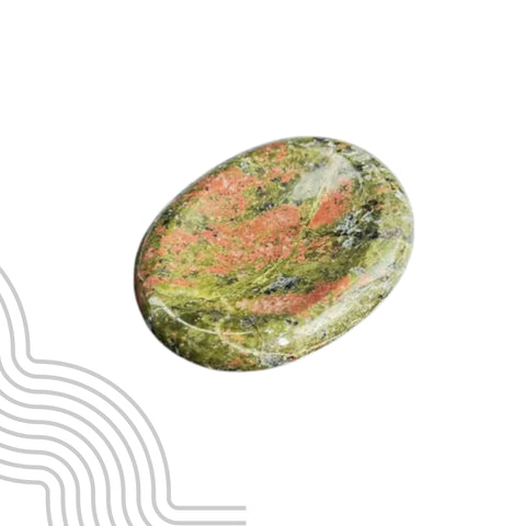 Unakite Worry Stone | Heart Healing & Gentle Grounding