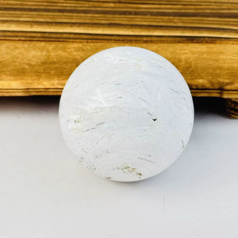 White Agate Sphere | Calming Energy & Inner Stability