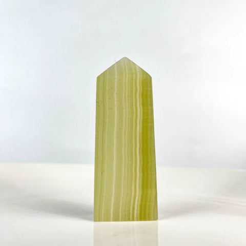 African Jade Tower | Crystal Point for Prosperity, Emotional Healing & Grounded Growth