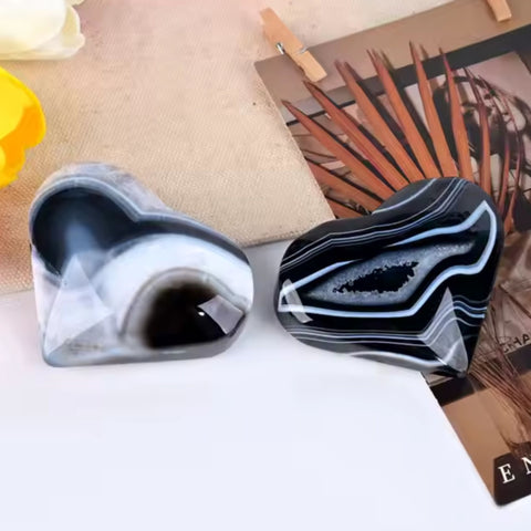 Black Onyx Heart | Grounding Love & Protection