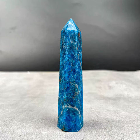 Blue Apatite Tower | Crystal Point for Motivation, Insight & Inspired Action