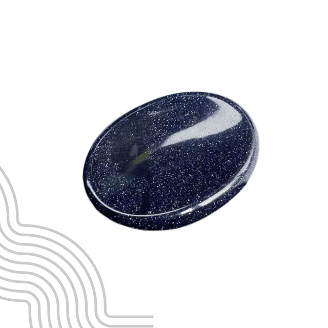 Blue Goldstone Worry Stone