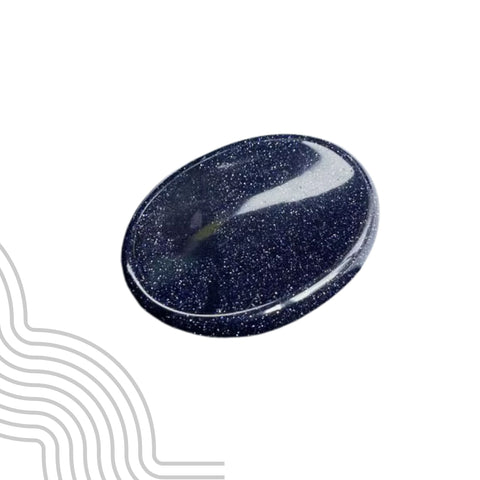 Blue Goldstone Worry Stone | Ambition, Protection & Cosmic Calm