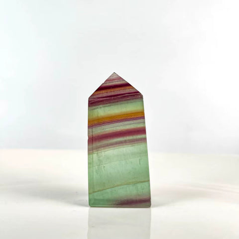 Candy Fluorite Tower | Rainbow Crystal Point for Focus, Positivity & Energy Flow