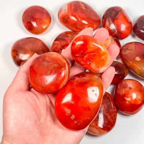 Carnelian Tumbled Stone (Single) | Motivation, Creativity & Vitality