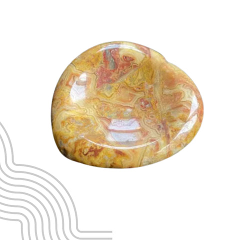 Crazy Lace Agate Heart Worry Stone | Joy, Flow & Emotional Strength