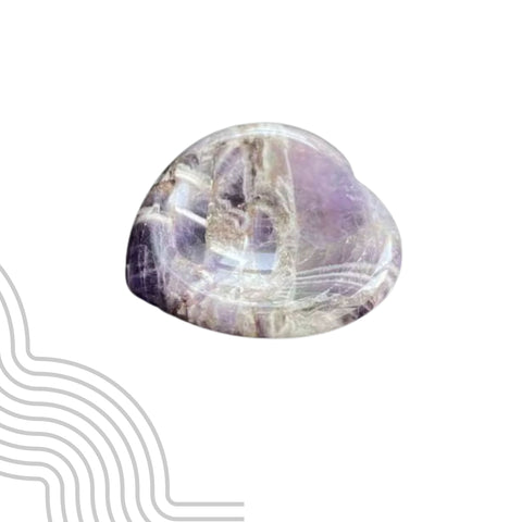 Dream Amethyst Heart Worry Stone | Intuition & Emotional Calm