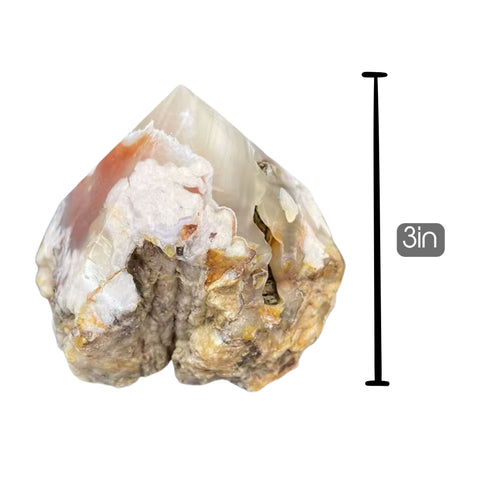 Flower Agate Rough Crystal Point | Stone for Growth & Inner Healing