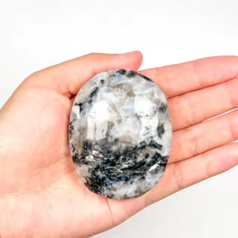 Rainbow Moonstone Palm Stone | Intuition, Feminine Energy & New Beginnings