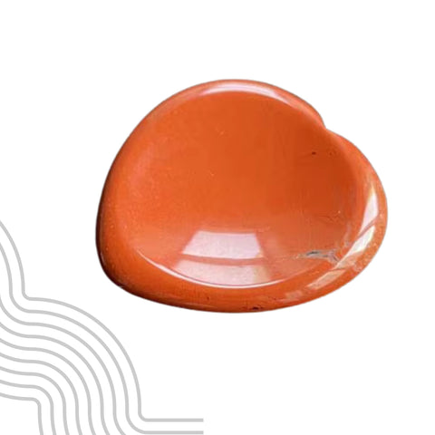 Red Jasper Heart Worry Stone | Strength, Stability & Self-Love