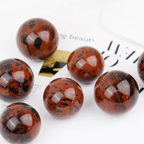 Red Obsidian Sphere | Grounding, Protection & Strength