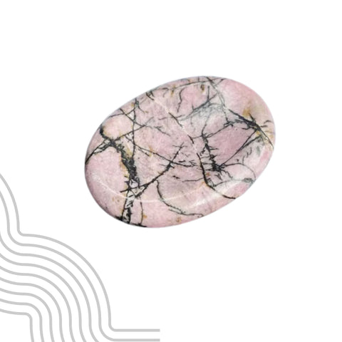 Rhodonite Worry Stone | Forgiveness, Love & Emotional Healing