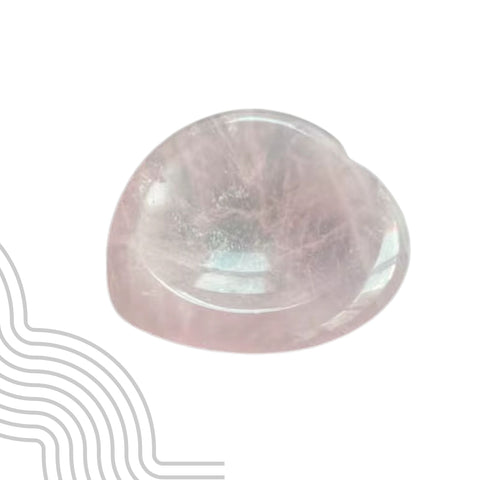 Rose Quartz Heart Worry Stone | Love, Comfort & Heart Healing