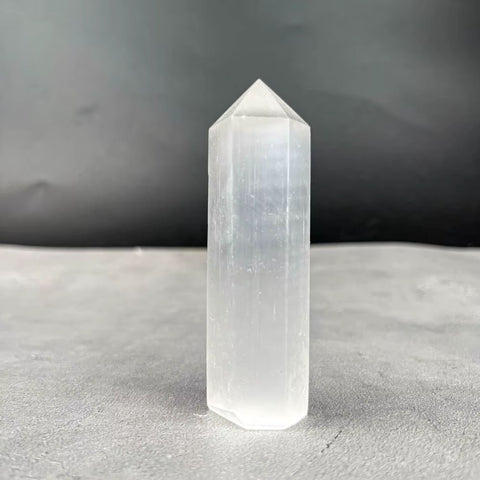 Selenite Tower | Natural Selenite Crystal Point for Cleansing and Clarity
