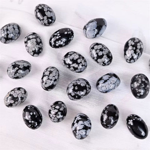Snowflake Obsidian Stone (Single) | Balance, Protection & Inner Reflection
